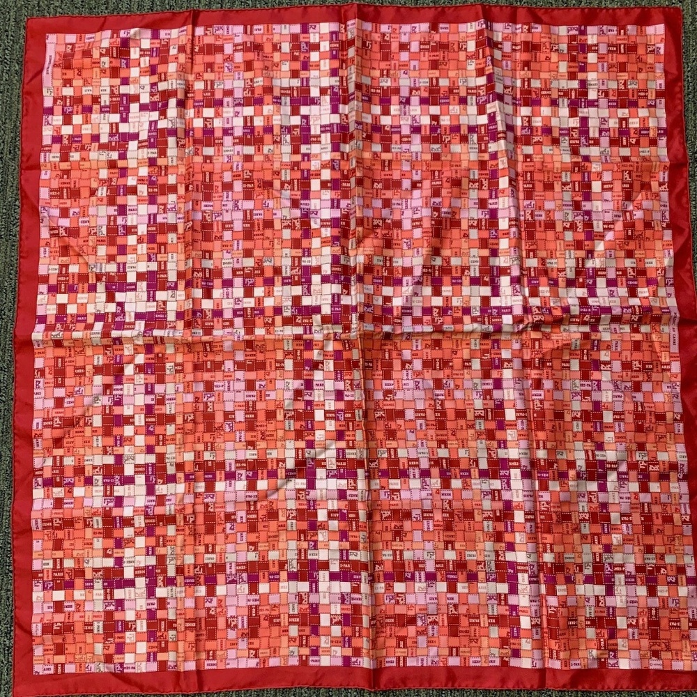 Hermes Silk Bolduc au Carre Scarf
